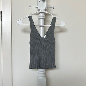 TILLYS SIZE S GRAY KNITTED TANK TOP